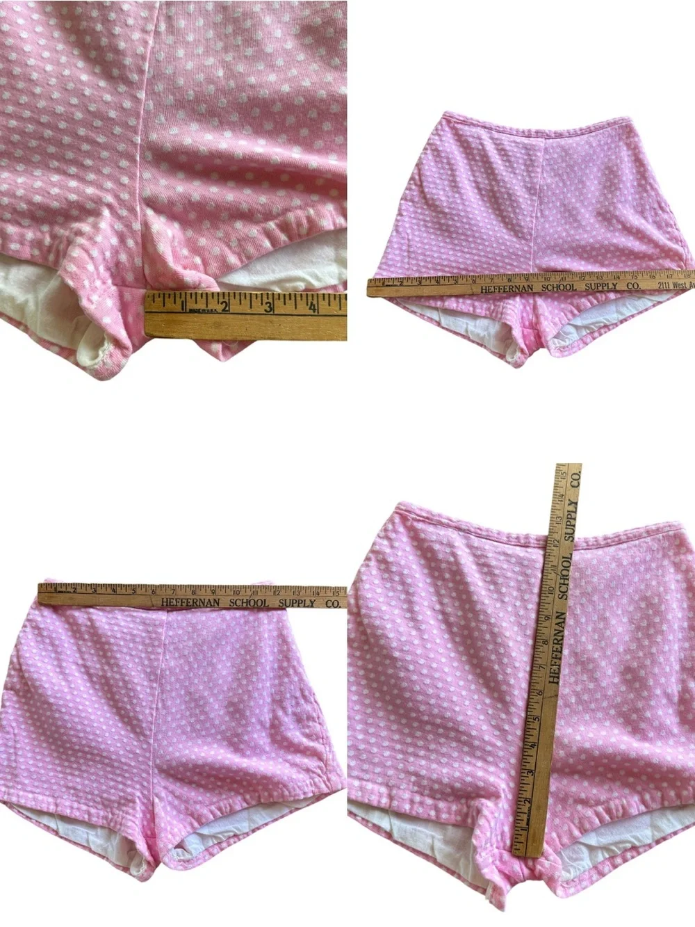 Vintage 60s pink polkadot matching set